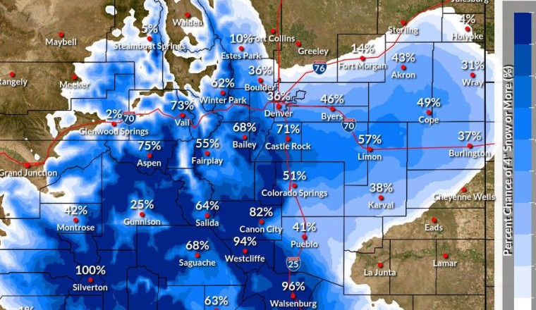 Denver Weather Forecast: Heavy Snow Blankets Colorado with Significant Totals for the Denver Metro and Mountains